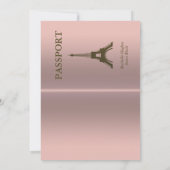 Passeport de France (NON VERROUILLÉ) Faire-part de (Dos)