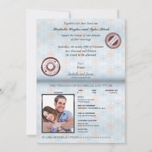 Passeport de France (rendu) Faire-part de mariage