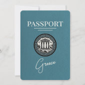 Passeport de Grèce turquoise Enregistrer la carte  (Devant)