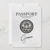 Passeport de la Grèce Blanche Enregistrer la carte (Devant)