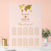Passeport de mariage Rose blush Or Plan de table (Mariage)