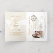 Passeport Destination Mariage vraie invitation Foi (Couchage intérieur)