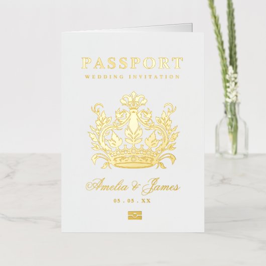 Passeport Destination Mariage vraie invitation Foi (Fleur)