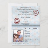 Passeport d'Italie (rendu) Faire-part de mariage I (Devant)