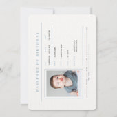 Passeport drôle 1ère invitation anniversaire (Dos)