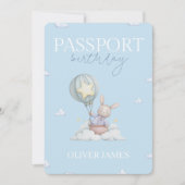 Passeport drôle 1ère invitation anniversaire (Devant)