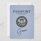 Passeport Dusty Blue Greece Enregistrer la carte D (Devant)