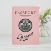 Passeport Égypte Rose Mariage Save the Date (Debout devant)