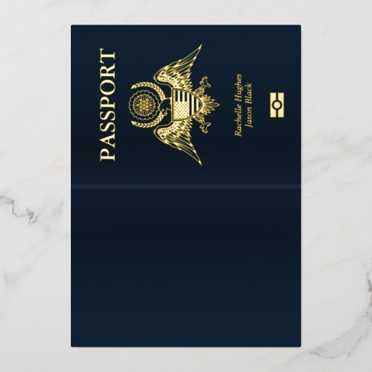 Passeport Faire-part de mariage avec véritable emb (Recto)