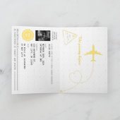 Passeport Jaune Garçon Baby Shower Carte du Monde (Intérieur)