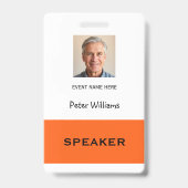 Passeport photo d'identification de badge pour con (Arrière)