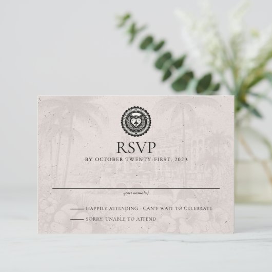 Passeport Puerta Vallarta Carte de Mariage RSVP (Debout devant)