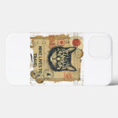 Passeport vintage pour chats : coque iphone (Verso (horizontal))