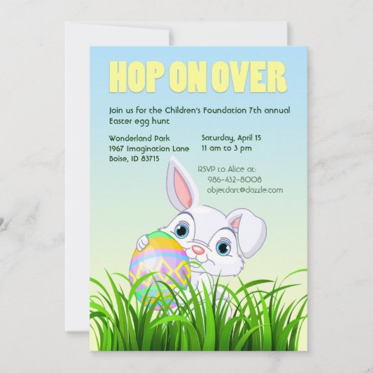 Passer aux invitations de Pâques (Devant)