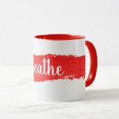 PASSER Le Texte Sur La Mug De Peinture Rouge (Devant droit)