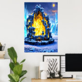 Passerelle vers l'enfer | AI Art Poster (Bureau à domicile)