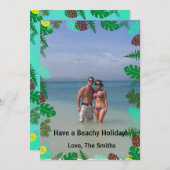 Passez Des Vacances Sur La Plage ! | Carte de Noël (Devant / Derrière)