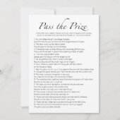 Passez la carte de jeu de Fête des mariées minimal (Devant)