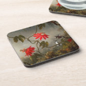 Passie Bloemen met kolibries Kop Bier Onderzetter (Linkerzijde)