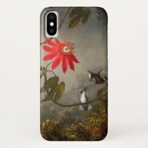 Passie Bloemen met kolibries Kop iPhone X Hoesje