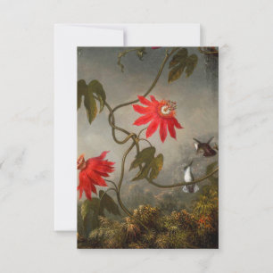 Passie Bloemen met kolibries Kop RSVP Kaartje
