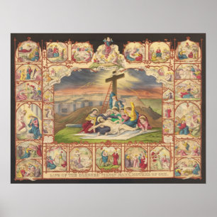 Passie en het leven van onze Heer Jezus Christus C Poster
