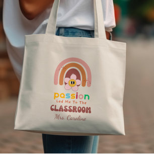 Passie leidde me naar de Rainbow Teacher in de kla Tote Bag