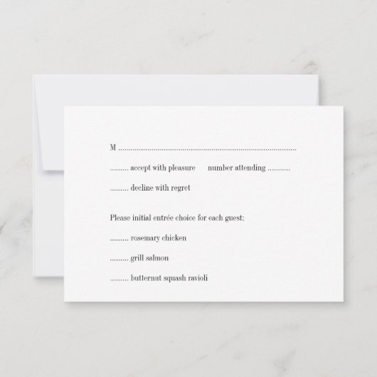 Passie rood zwart typografie chic bruiloft reactie kaart (Achterkant)