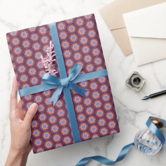 Passiebloem (paars) matte cadeauverpakkings papier