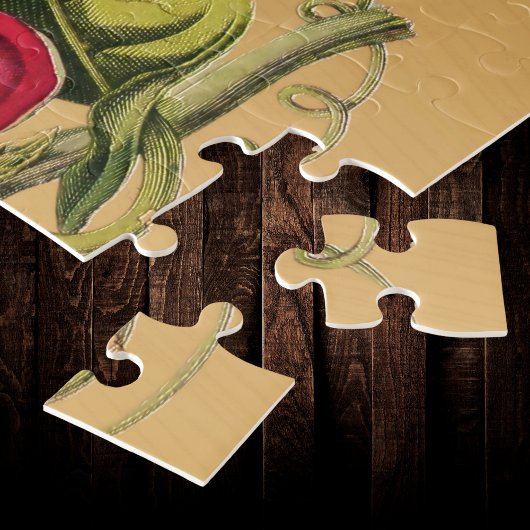 Passiebloem Rood Goud Illustratie Legpuzzel