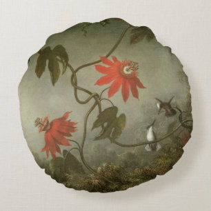 Passiebloemen en kolibries door Martin J Heade Rond Kussen