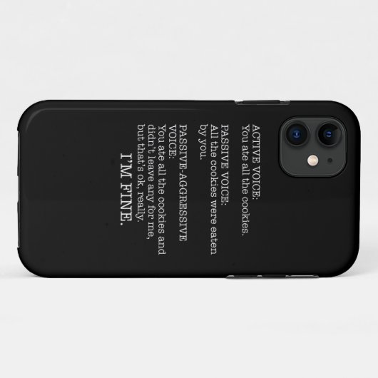 Passief-Agressieve Stem Funny Sarcastic Quote Case-Mate iPhone Case (Achterkant (horizontaal))