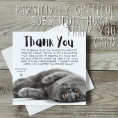 Passief dankbare vervangende menselijke dank u feestdagenkaart