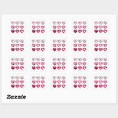 PASSIEF HART VIERKANTE STICKER (Vel)