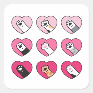 PASSIEF HART VIERKANTE STICKER
