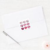 PASSIEF HART VIERKANTE STICKER (Envelop)