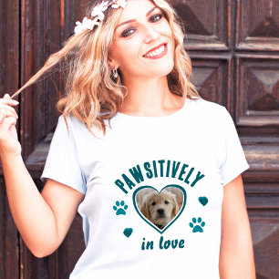 Passief in Liefde Paw Hart Hond Foto Tri-Blend Shirt
