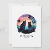 Passief in liefde zonsondergang romantische katten kaart (Achterkant)