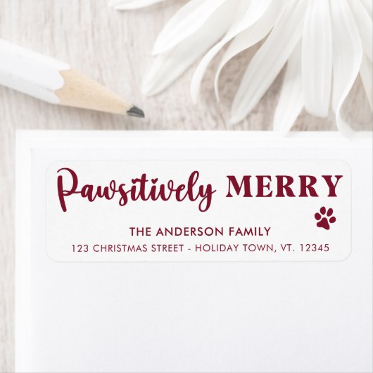 Passief Merry Custom Pet Paw Retouradres Etiket (Insitu)