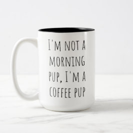 Passief Punny Coffee Cup - Leuke Hond Wordplay Tweekleurige Koffiemok