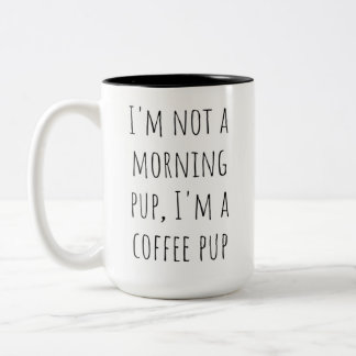 Passief Punny Coffee Cup - Leuke Hond Wordplay Tweekleurige Koffiemok