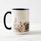 Passief Schattig drie Waterverf Pugs Mok (Links)