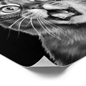 PASSIEF VERRAST! Grappige Crazy Cat Poster (Hoek)