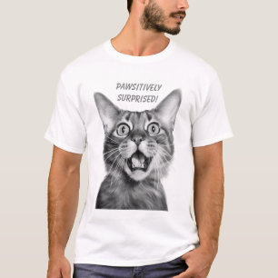 PASSIEF VERRAST! Grappige Crazy Cat T-shirt
