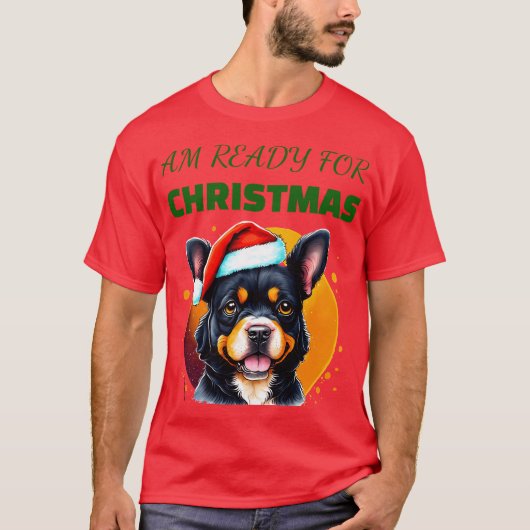Passief vrolijk kerstfeest t-shirt (Voorkant)