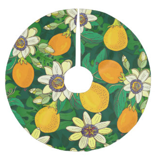 Passieflower Bloom: zwarte achtergrond . Kerstboom Rok