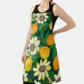 Passieflower Bloom: zwarte achtergrond . Schort (Insitu)