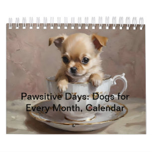 Passieve dagen: honden voor elke maand, kalender