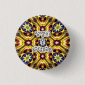 Passiflora caerulea-patroon ronde button 3,2 cm (Voorkant)