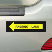 PASSING LANE BUMPERSTICKER (Op auto)